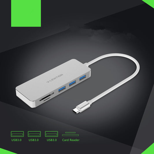 USB 3.0 Hub with SD & MicroSD Card Reader - 5-in-1 Expansion