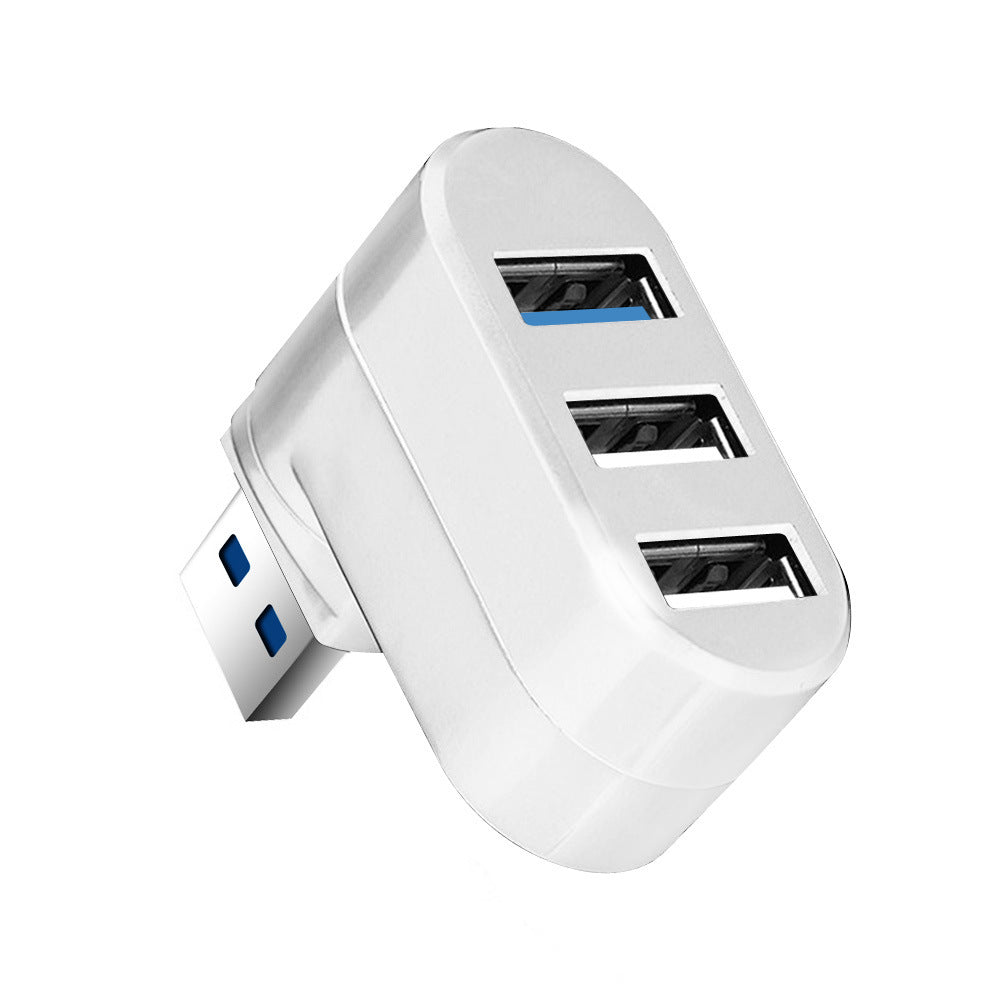 3-Port USB 3.0 Rotary Hub - 5Gbps High-Speed with Current Protection