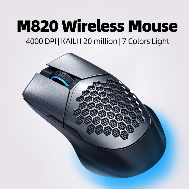 Machenike M8 Wireless RGB Gaming Mouse - Rechargeable | Colorful & Blue