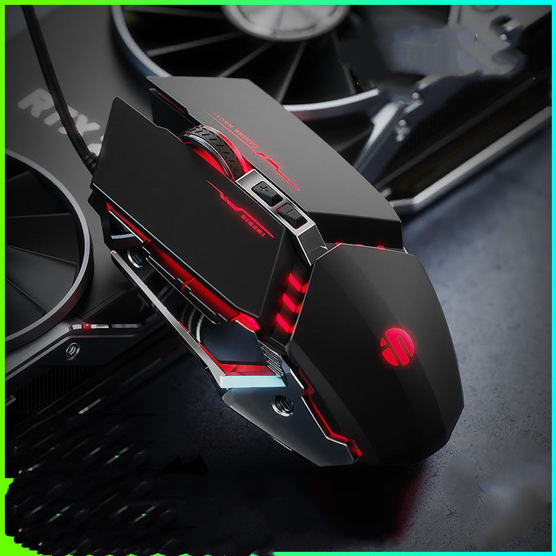Silent Wired Gaming Mouse - 4000 DPI, 7 Buttons, Mechanical Feel