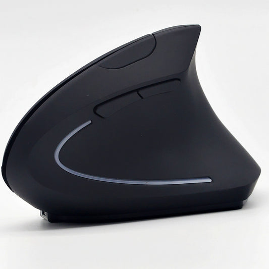 Ergonomic Vertical Wireless Mouse - 1600 DPI, 6 Buttons, Four-Way Scroll | Dry Battery or Rechargeable