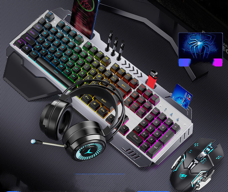 Wireless Gaming Keyboard, Mouse & Headset 3-Piece Combo Set | RGB Backlit | 18 Styles