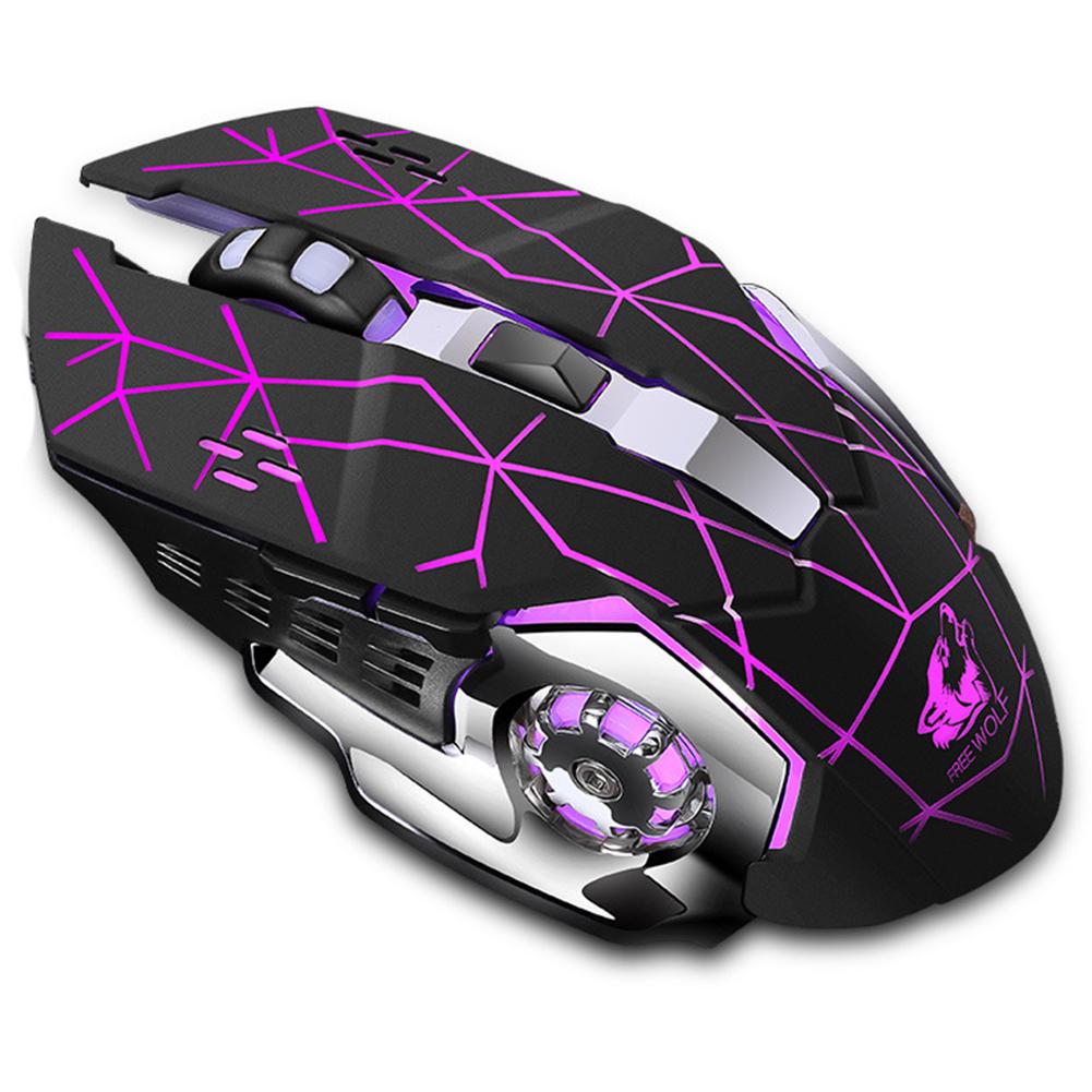 X8 Wireless Rechargeable Gaming Mouse - 1800 DPI, 7-Colour RGB, 600mAh, 6 Buttons | Black, White & More