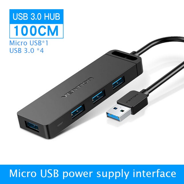 4-Port USB 3.0 Hub Splitter - High-Speed Data Transfer