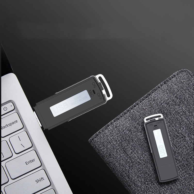 USB Voice Recorder Flash Drive - One-Click Recording, Up to 384 Hours Storage