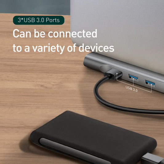 11-in-1 USB-C Docking Station - Dual HDMI, VGA, Ethernet, USB 3.0, SD/TF, Audio, 60W PD