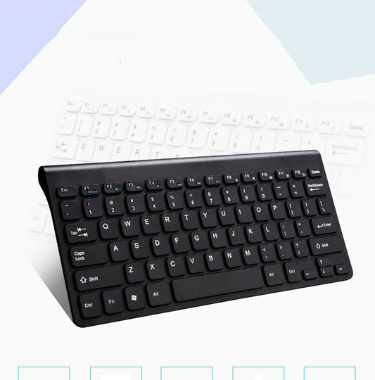 2.4GHz Wireless Keyboard & Mouse Combo - 78 Keys, 10m Range, Auto-Sleep | Black & White
