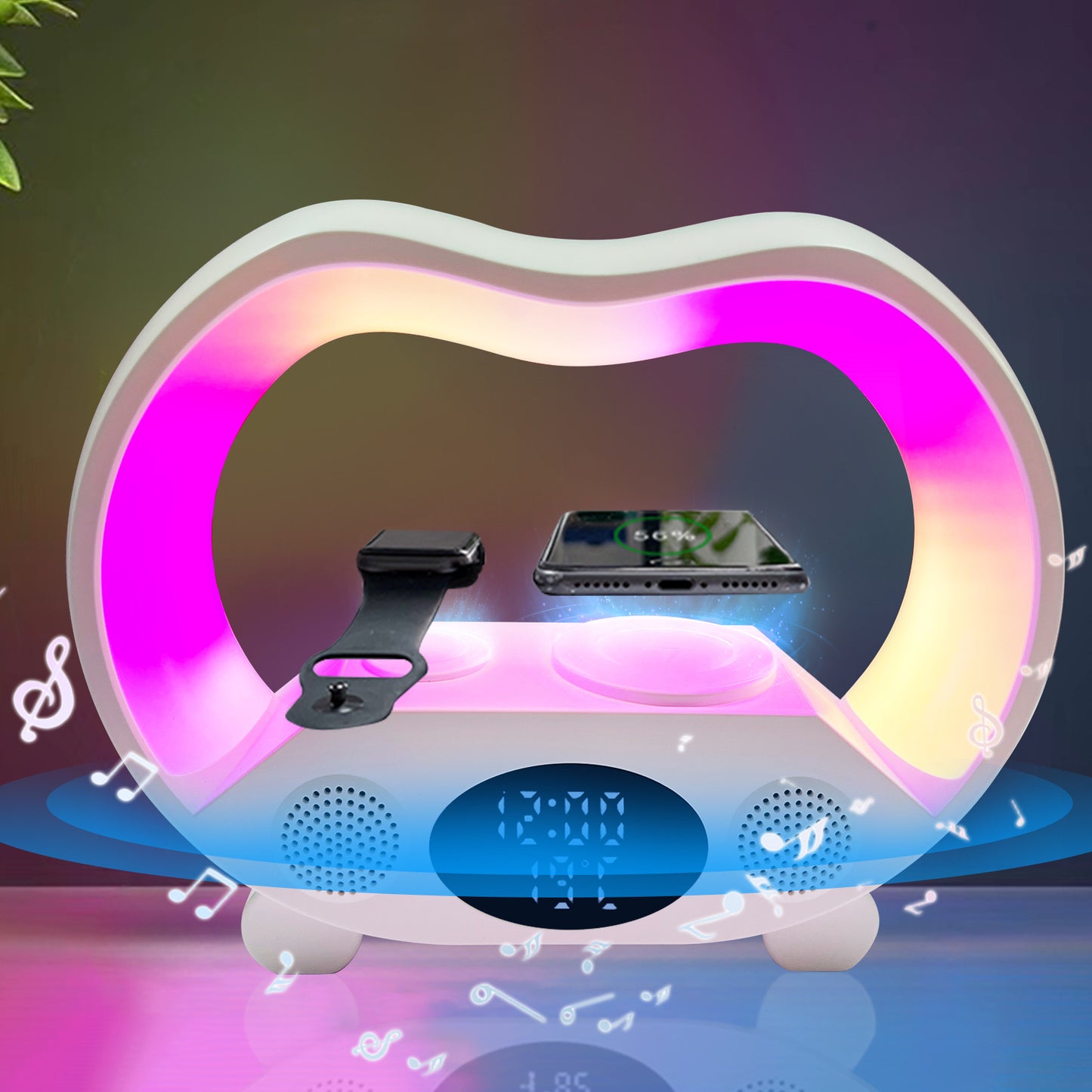 2024-new-6-in-1-smart-remote-control-bluetooth-compatible-ambience-intelligent-led-table-lamp-multi-function-wireless-charger-night-light-bluetooth-compatible-speaker