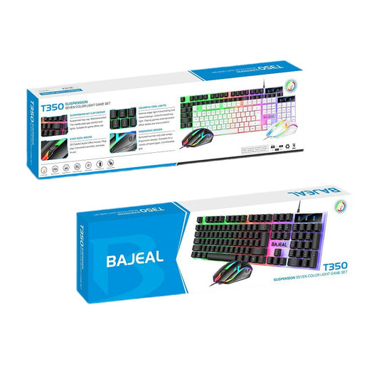 Bajeal T350 Backlit Wired Keyboard - Mechanical Feel USB Gaming & Office Keyboard