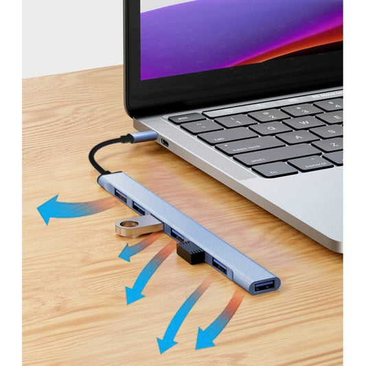 USB-C 7-in-1 Hub Expansion Dock - Multi-Port Adapter for Laptops