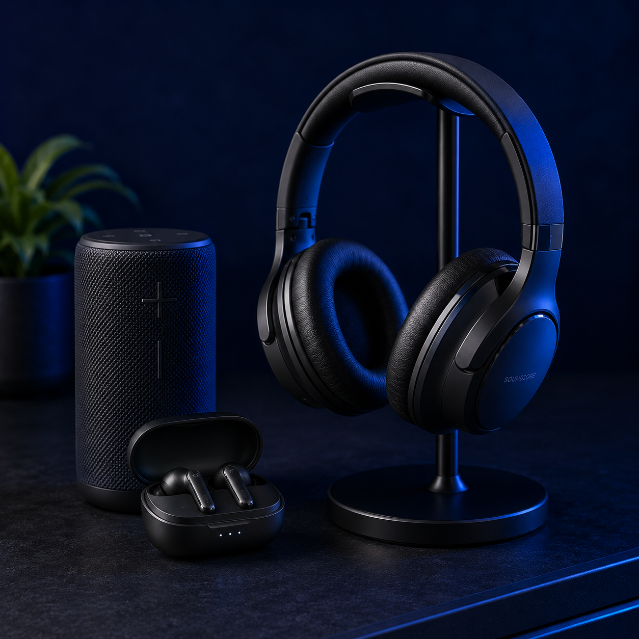 Audio accessories including headphones, earbuds, speakers and gaming headsets