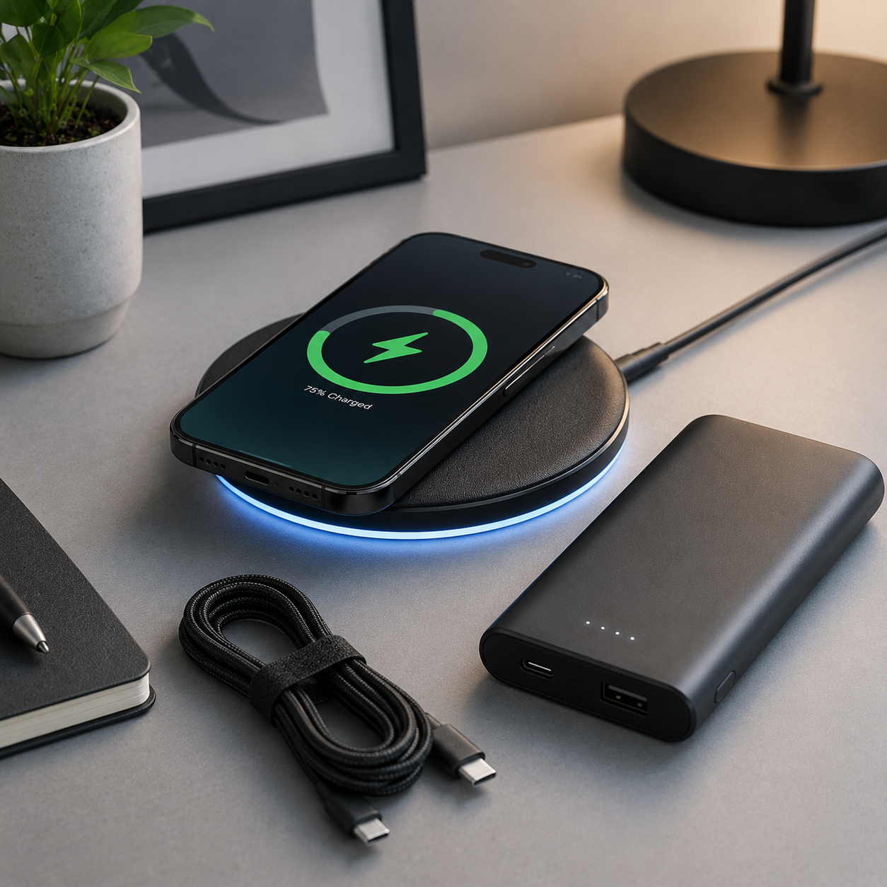 Charging and power accessories including fast chargers, wireless chargers and power banks
