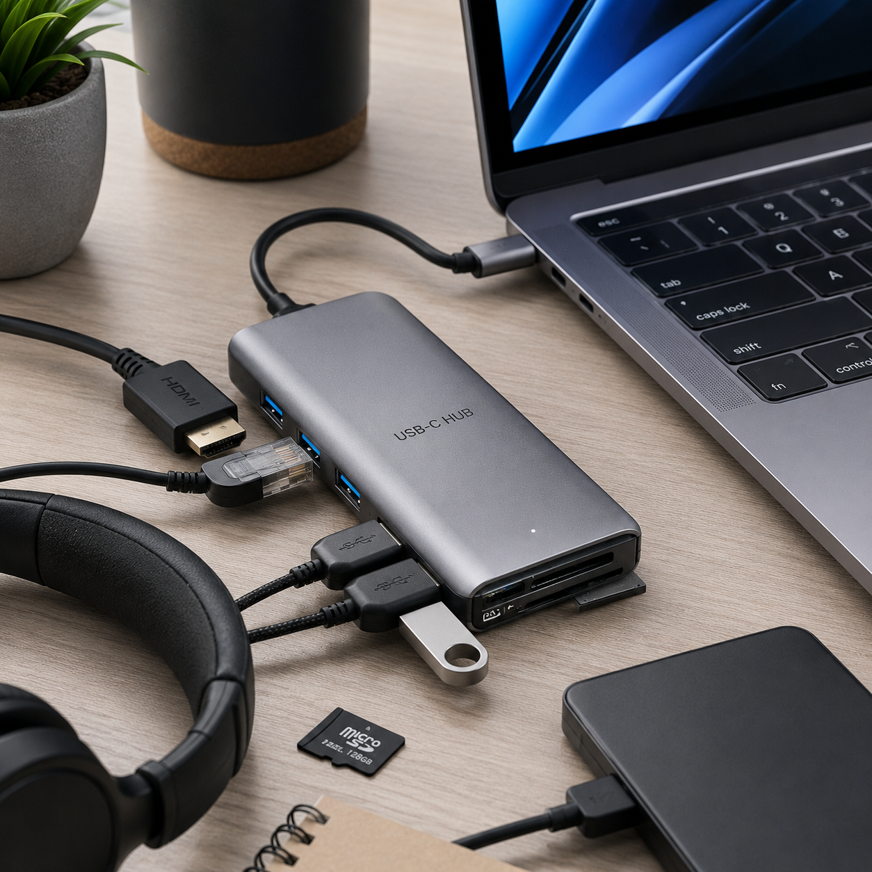 USB and connectivity accessories including hubs, docking stations, switches and adapters