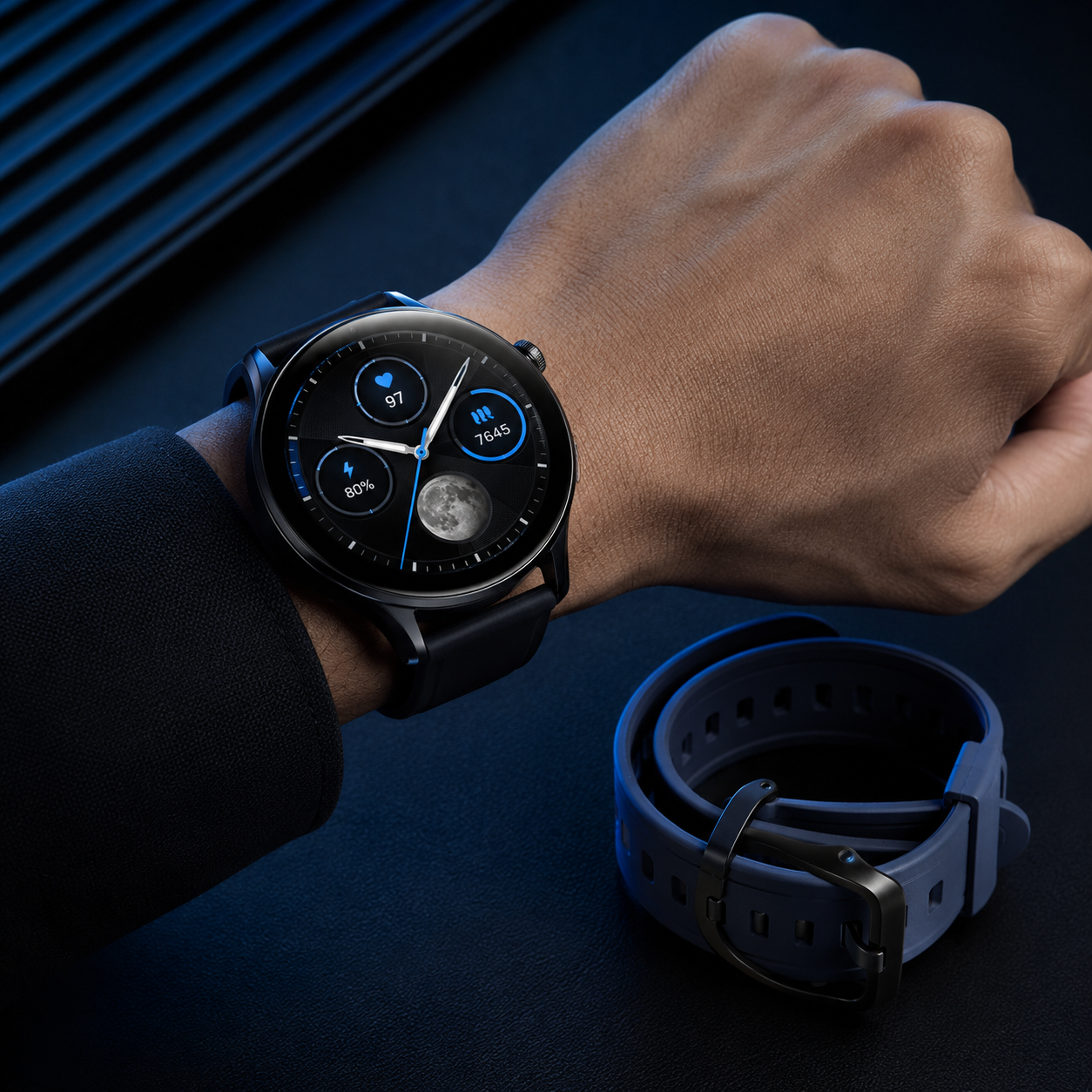 Smart watches with fitness tracking, GPS, health monitoring and smart notifications