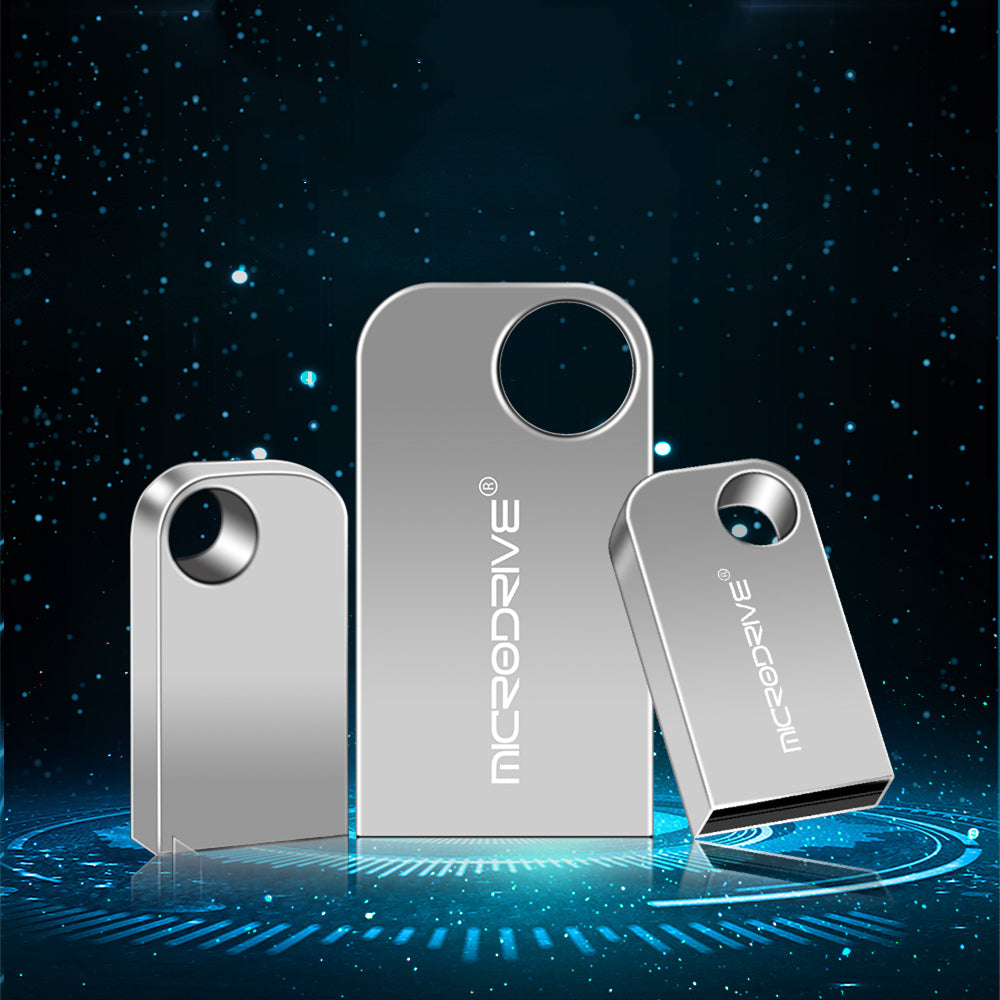 Mini Rotating Metal USB Flash Drive - Compact Car & Computer Storage
