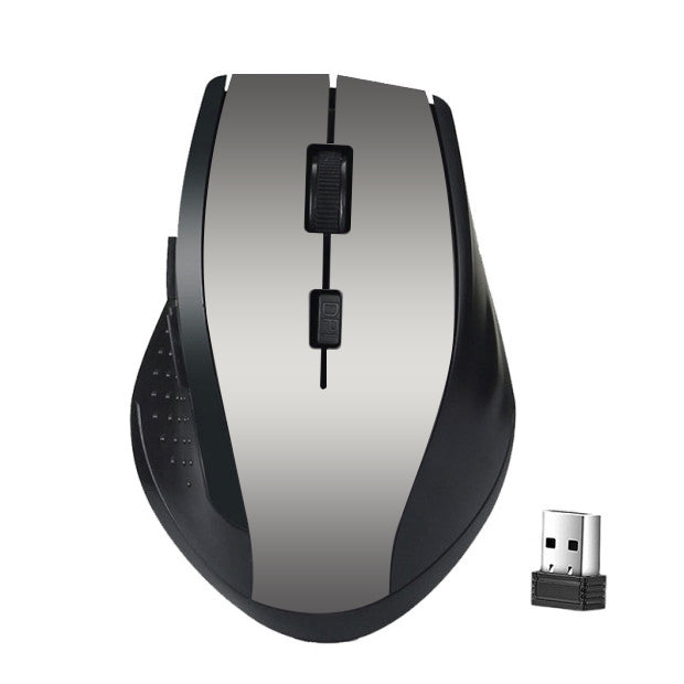 2.4GHz Wireless Gaming Mouse - 6-Month Battery, 16-Channel Auto Hop, 800/1200 DPI | Black, Red, Grey & Blue