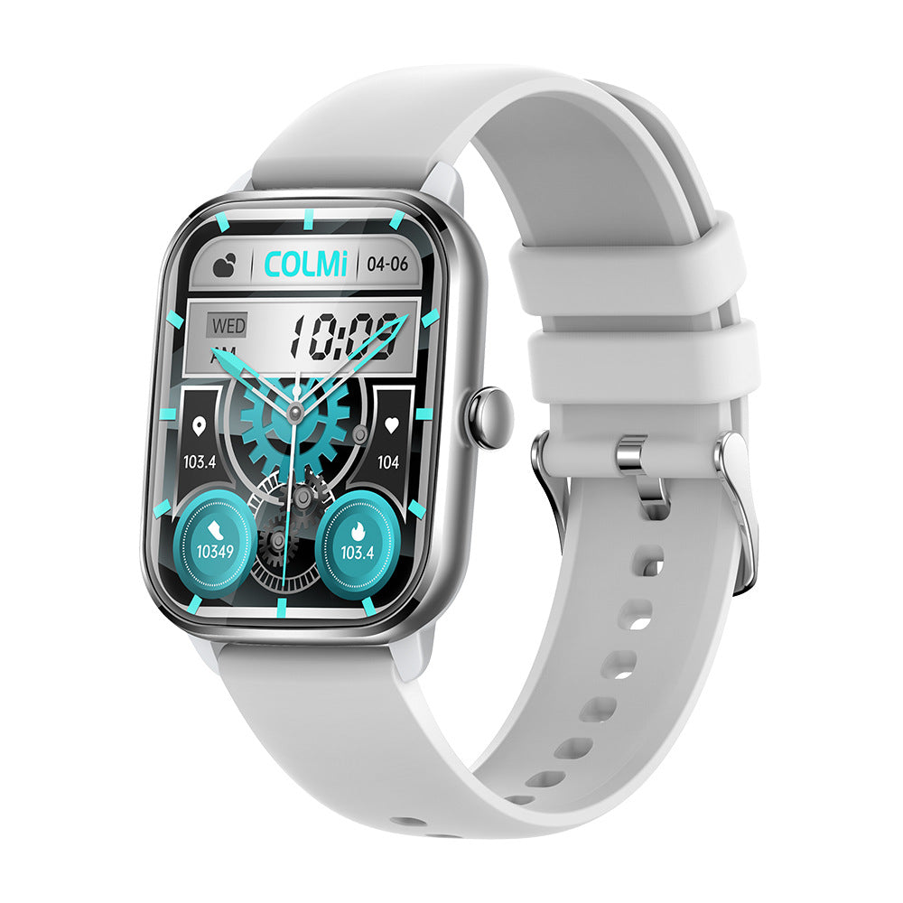 Full-Screen Smart Watch – 1.9" Bluetooth Calling, Heart Rate, SpO2 & Sleep Tracker – Silver