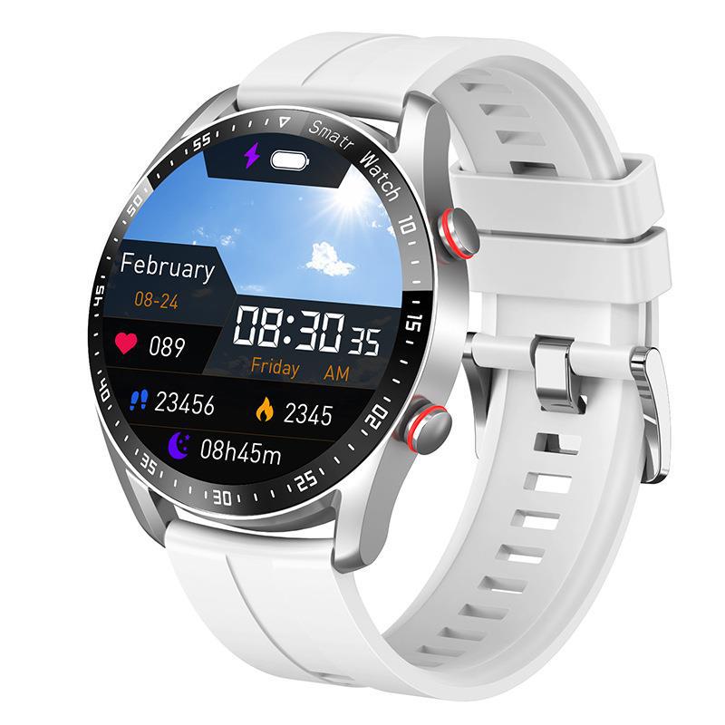 Business Smart Watch – 1.3" Display, Bluetooth Calling & Leather Strap