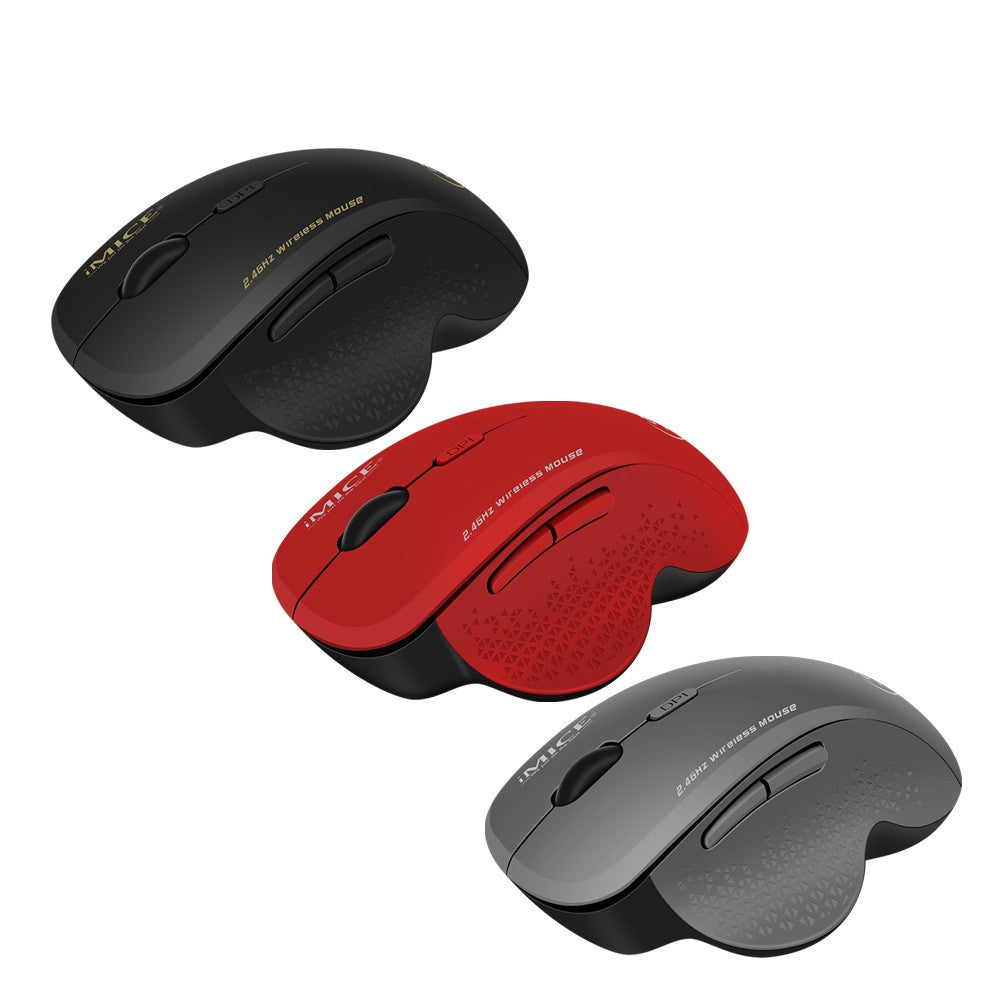 G6 2.4GHz Wireless Gaming Mouse - Touch Wheel, 6 Buttons, 10m Range | Black Iron Grey, Obsidian Black & Ruby Red