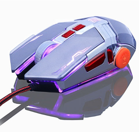 Silent Wired Gaming Mouse - 3200 DPI Optical Mouse with 6 Buttons