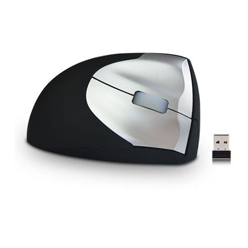 Wireless Vertical Mouse - 1200 DPI, 2.4GHz, 10m Range | Large Ergonomic Design | Black