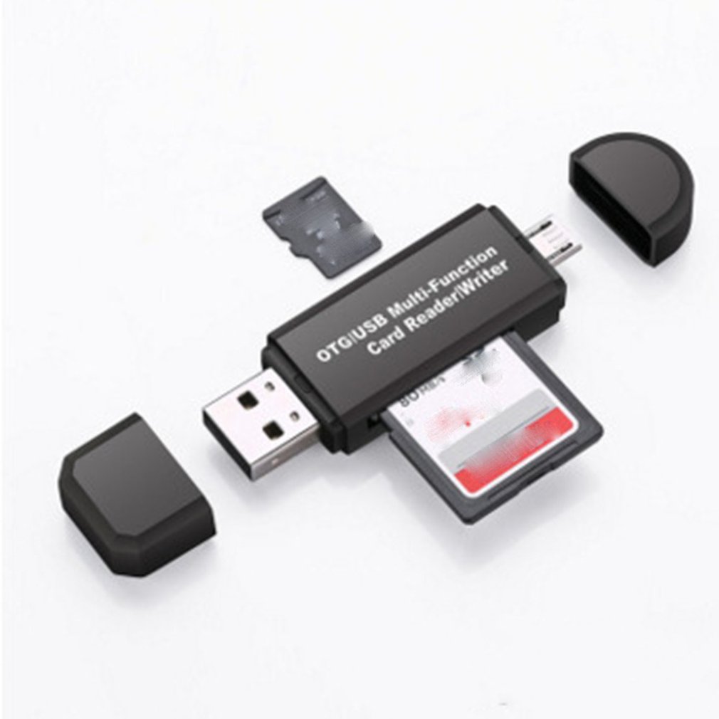 USB OTG Card Reader - SD & MicroSD for Phones, Tablets & Computers