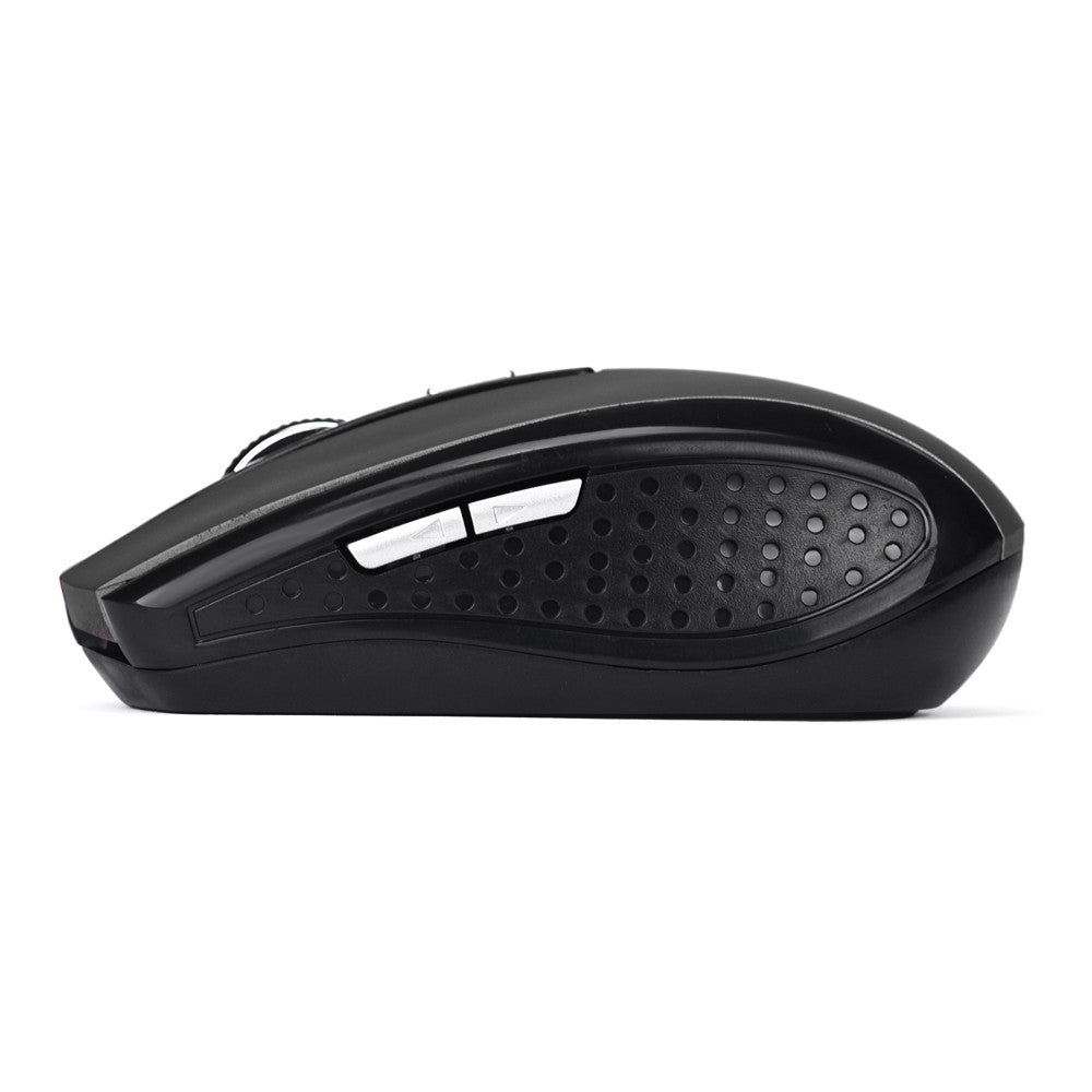 7500 Wireless Matte Optical Mouse | 2.4G | 1200 DPI | 6 Buttons | Black, Silver & Blue