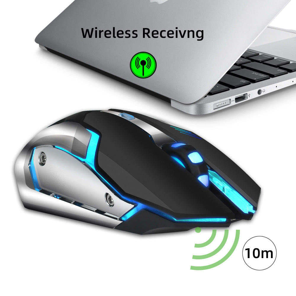 HXSJ Wireless Gaming Mouse 2.4G | 2400 DPI | RGB Glow | 6 Buttons | Black