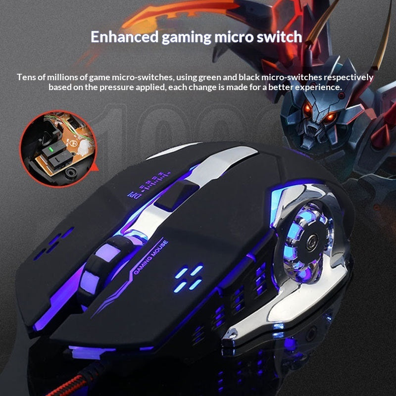 Mechanical Wired Gaming Luminous USB Gaming Mouse