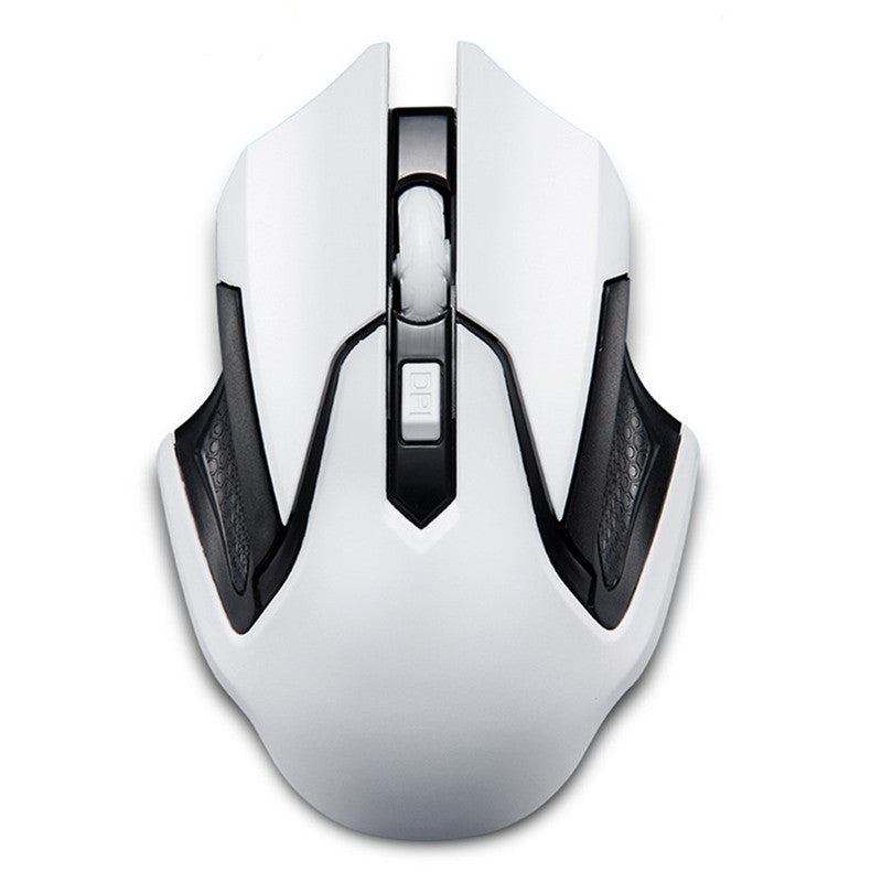 Blue & White Porcelain Wireless Mouse - 1600 DPI, Four-Way Scroll, Auto-Sleep | 2×AAA | White