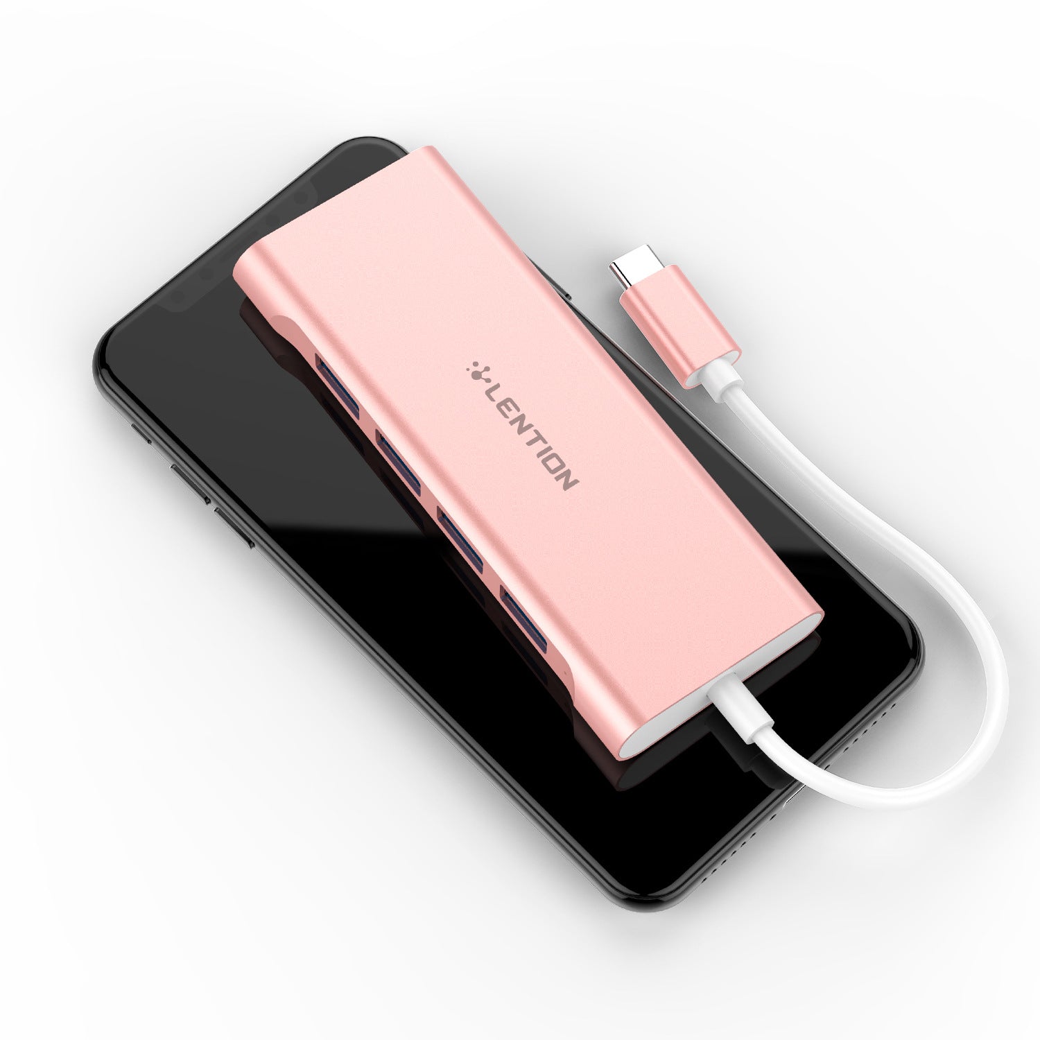 6-in-1 USB-C Hub - 4K HDMI, 4x USB 3.0, PD Charging for Laptops