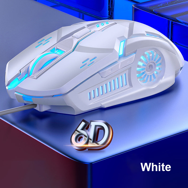 G5 Silent RGB Wired Gaming Mouse - 3200 DPI, 6 Buttons, 4-Way Scroll
