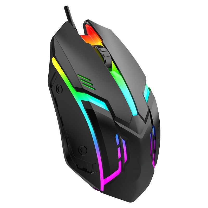 E-Sports Weighted Wired Gaming Mouse - Large Form Factor, USB | Black & White