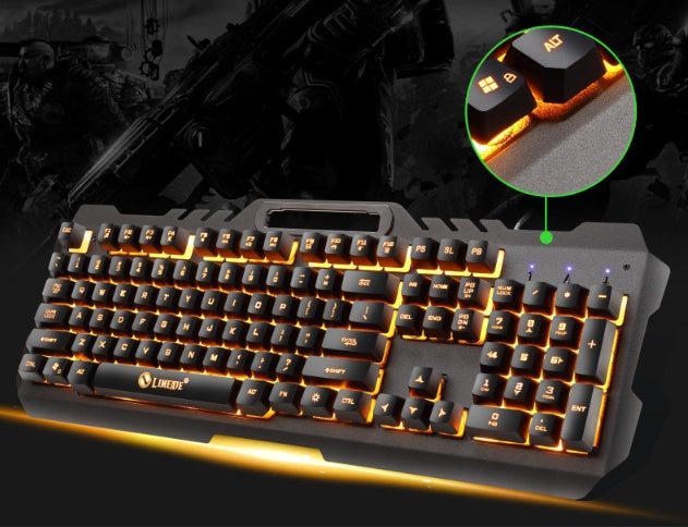 Wired Backlit Keyboard & Mouse Combo - USB Desktop Set