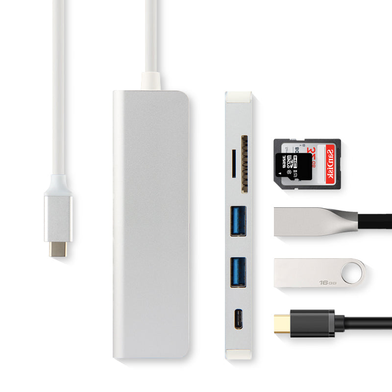 USB-C Hub for MacBook - HDMI, 3x USB 3.0, SD/TF Card Readers