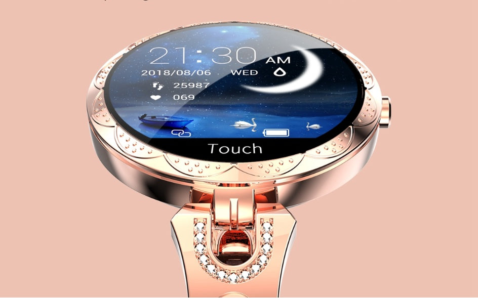Women’s Smart Watch – IP67 Waterproof Health Tracker with Menstrual Cycle Monitoring – Violet with Bracelet