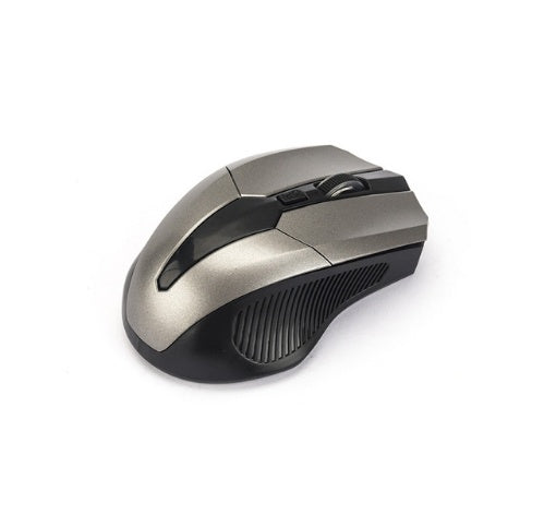 Wireless Gaming Mouse 2.4G USB | 4-Button 1600 DPI | Yellow, Gray & Red