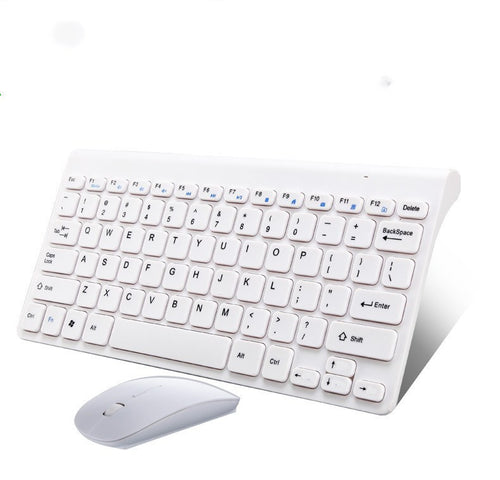 2.4GHz Wireless Keyboard & Mouse Combo - 78 Keys, 10m Range, Auto-Sleep | Black & White