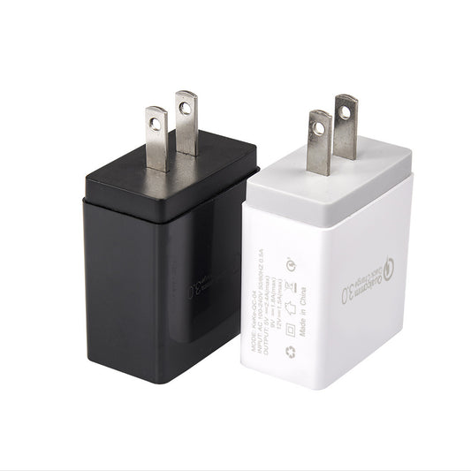 4-Port USB Fast Charger with QC3.0 Quick Charge - Smart Multi-Device Charging
