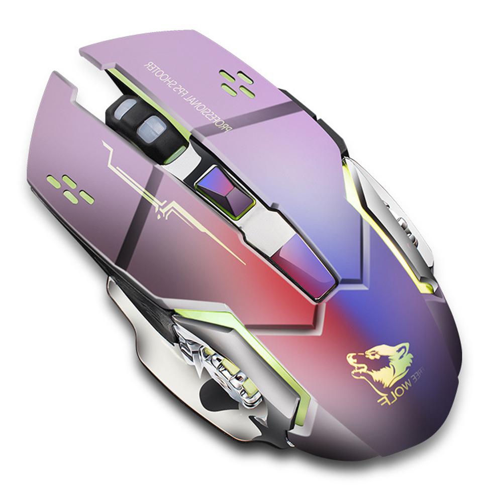 X8 Wireless Rechargeable Gaming Mouse - 1800 DPI, 7-Colour RGB, 600mAh, 6 Buttons | Black, White & More