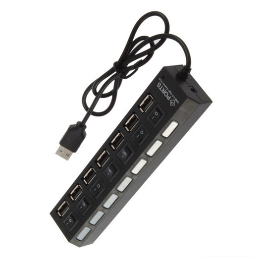 7-Port USB Hub with Individual Switches - Control Each Port Independently