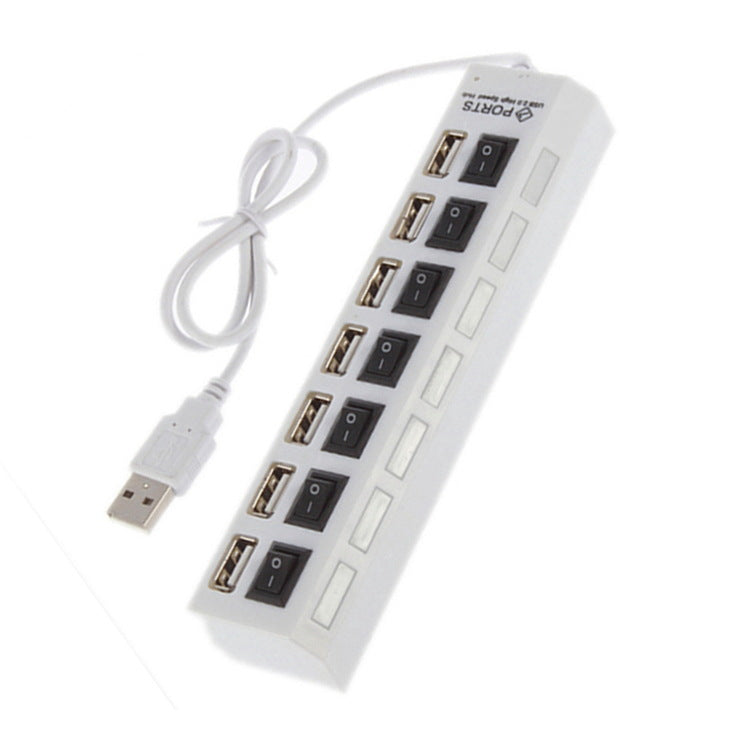 7-Port USB Hub with Individual Switches - Control Each Port Independently