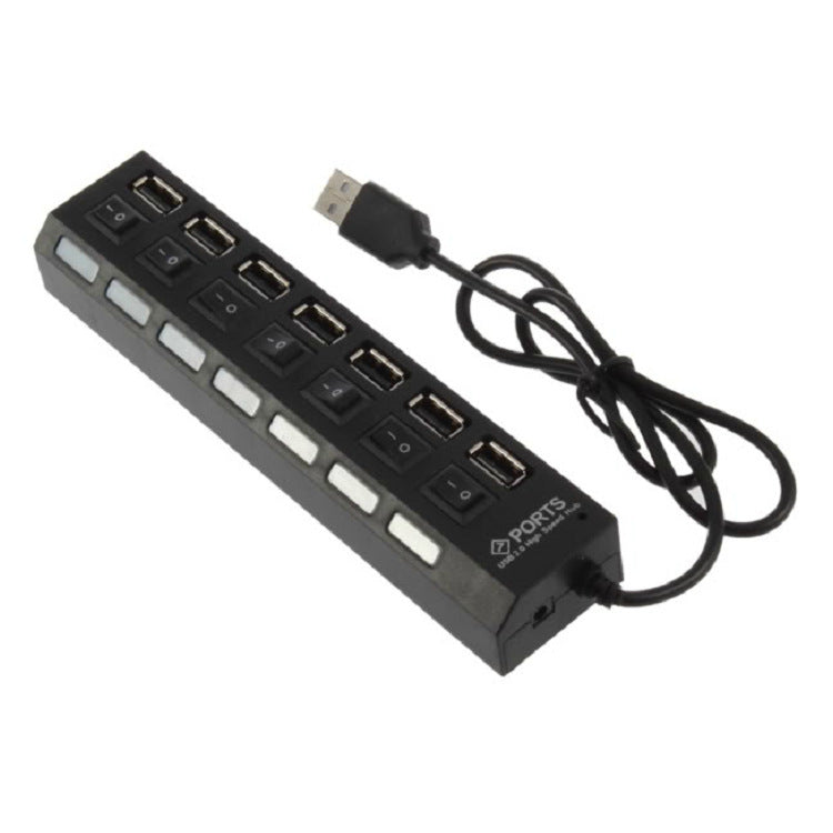 7-Port USB Hub with Individual Switches - Control Each Port Independently