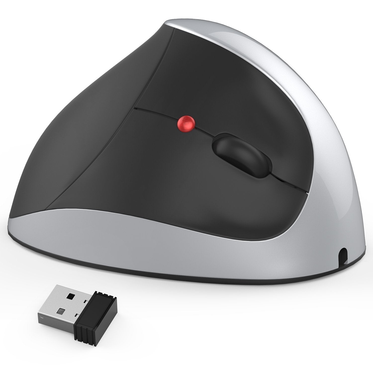 Vertical Ergonomic Rechargeable Wireless Mouse - 2400 DPI, 6-Gear, 6 Buttons | USB Charging