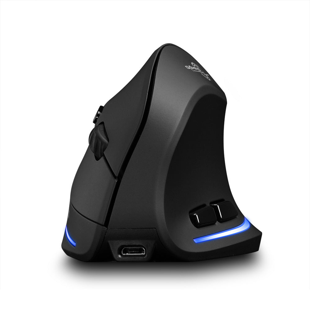 F35 Wireless Vertical Gaming Mouse - 1600 DPI, 6 Buttons, USB Rechargeable | Black