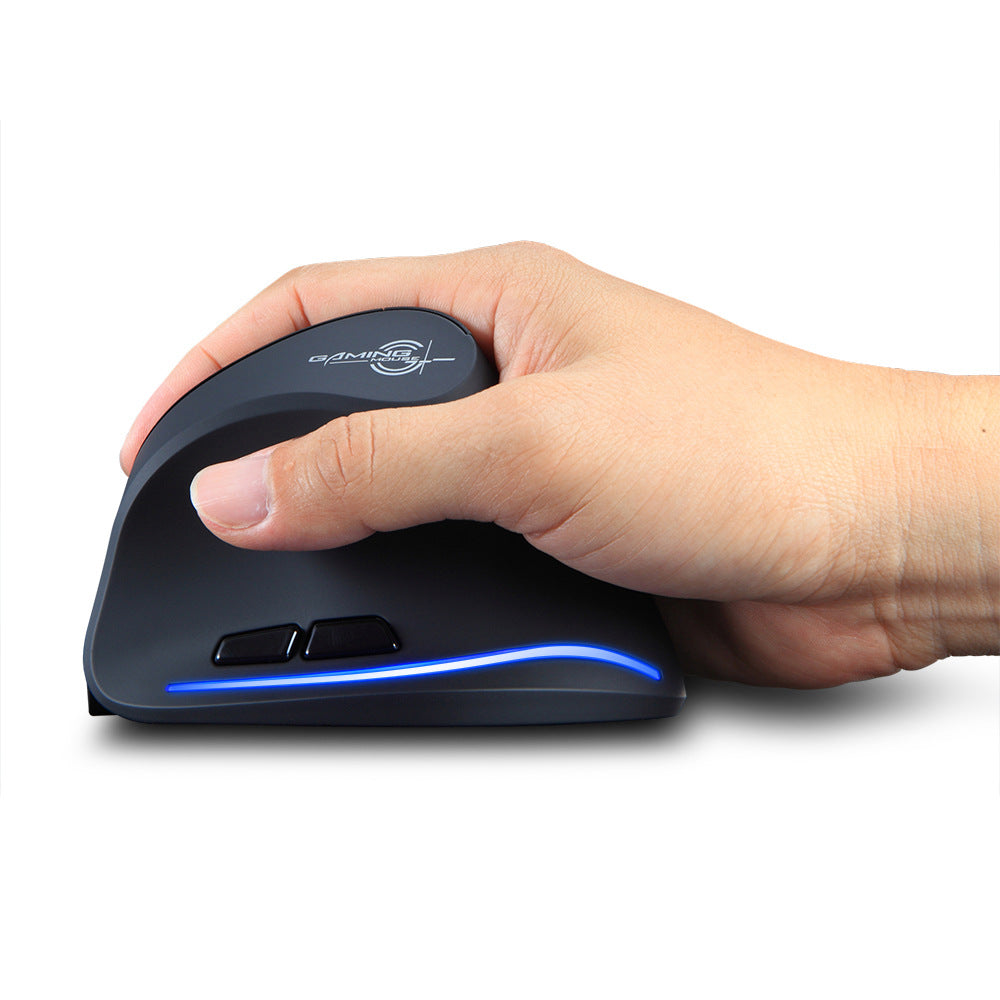 F35 Wireless Vertical Gaming Mouse - 1600 DPI, 6 Buttons, USB Rechargeable | Black