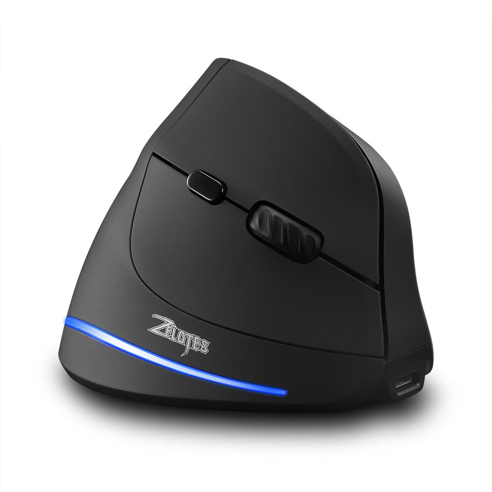 F35 Wireless Vertical Gaming Mouse - 1600 DPI, 6 Buttons, USB Rechargeable | Black