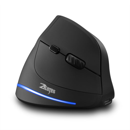 F35 Wireless Vertical Gaming Mouse - 1600 DPI, 6 Buttons, USB Rechargeable | Black