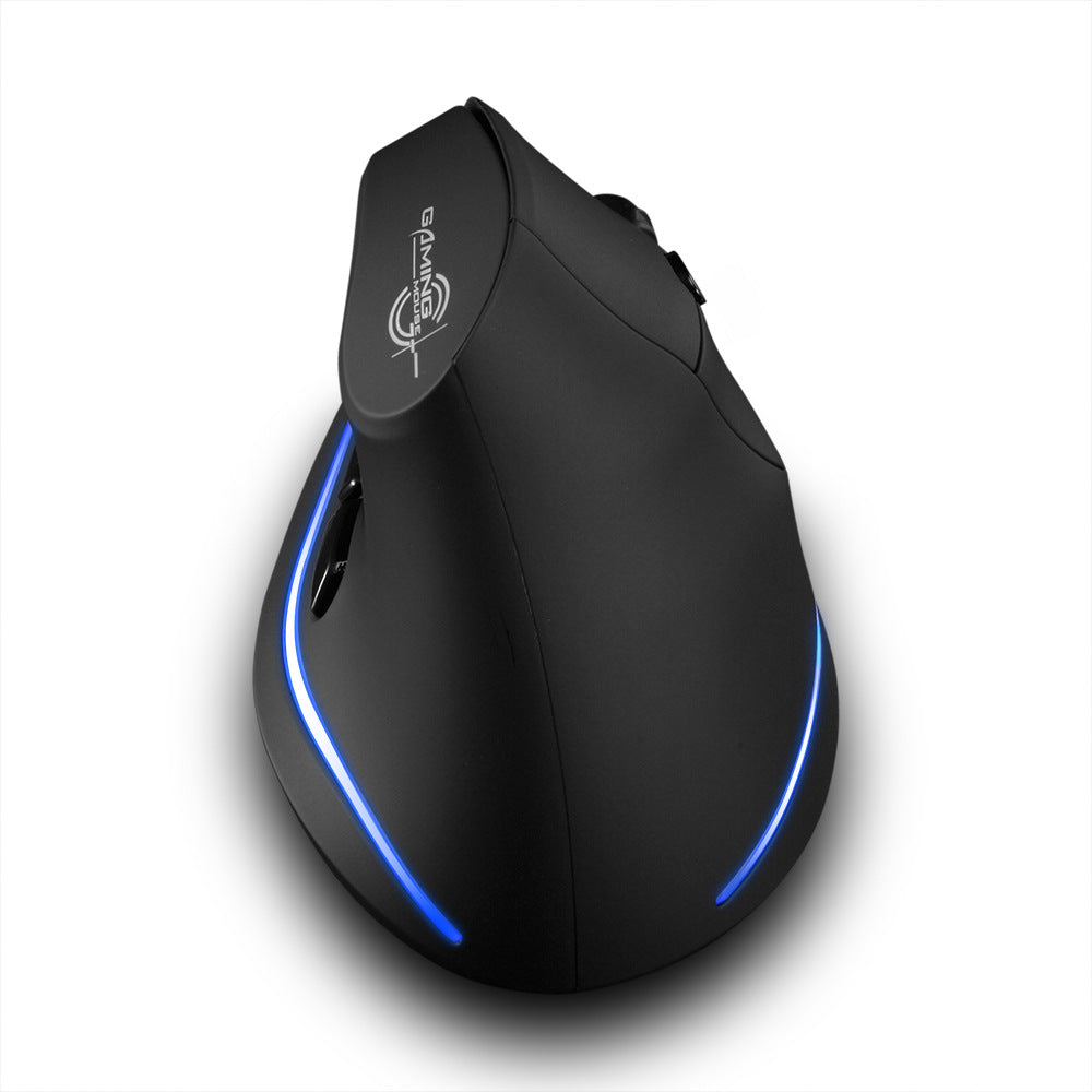 F35 Wireless Vertical Gaming Mouse - 1600 DPI, 6 Buttons, USB Rechargeable | Black
