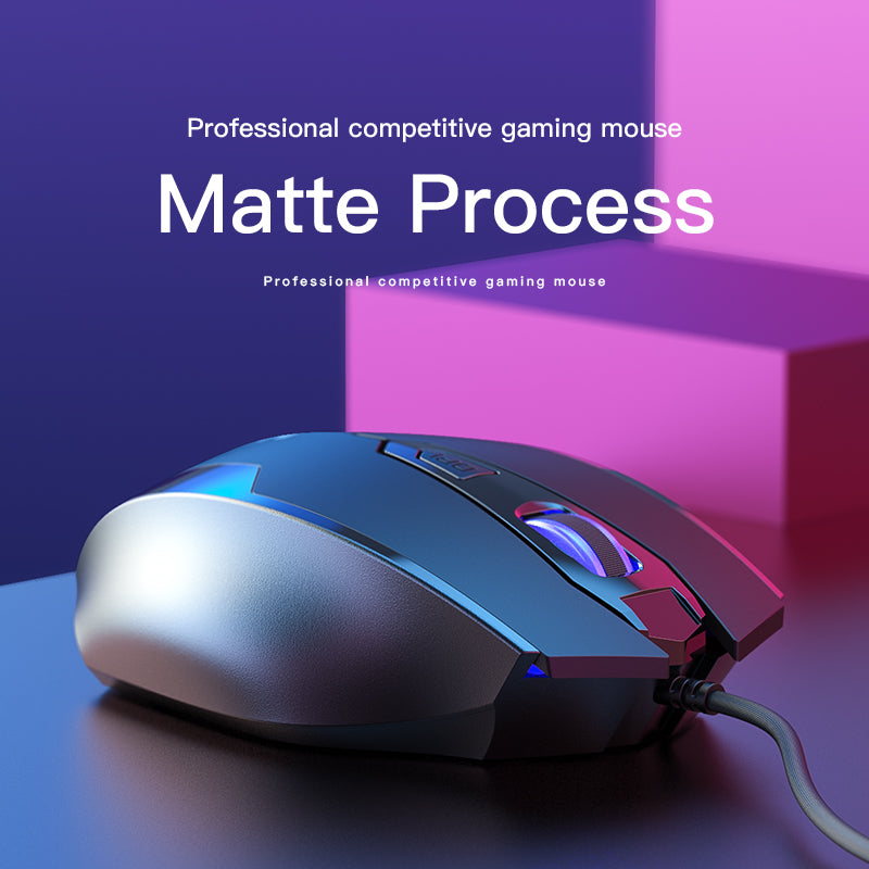 USB Wired Gaming Mouse - 4-Gear DPI, 6 Buttons, Macro Programming